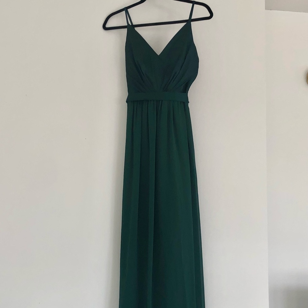 Vera Wang Charmeuse and Chiffon Maxi